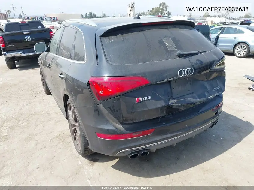 2015 Audi Sq5 3.0T Premium Plus VIN: WA1CGAFP7FA036638 Lot: 45190777