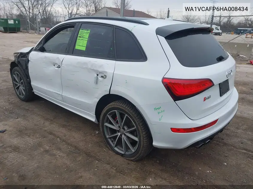 2017 Audi Sq5 3.0T Premium Plus VIN: WA1VCAFP6HA008434 Lot: 44512849