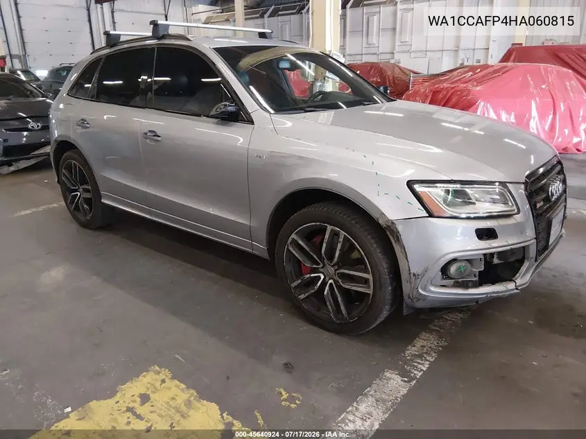 2017 Audi Sq5 3.0T Premium Plus VIN: WA1CCAFP4HA060815 Lot: 45640924