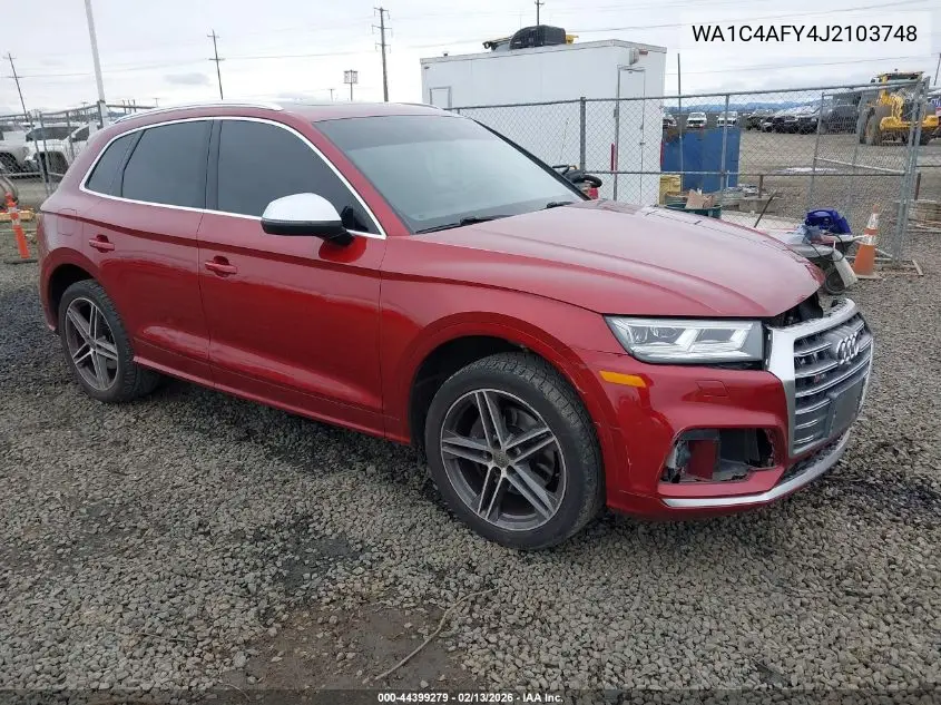 2018 Audi Sq5 3.0T Premium Plus VIN: WA1C4AFY4J2103748 Lot: 44399279