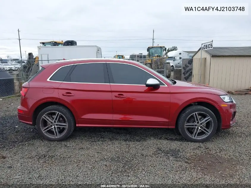 2018 Audi Sq5 3.0T Premium Plus VIN: WA1C4AFY4J2103748 Lot: 44399279