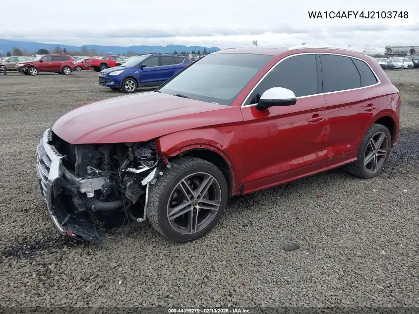 2018 Audi Sq5 3.0T Premium Plus VIN: WA1C4AFY4J2103748 Lot: 44399279