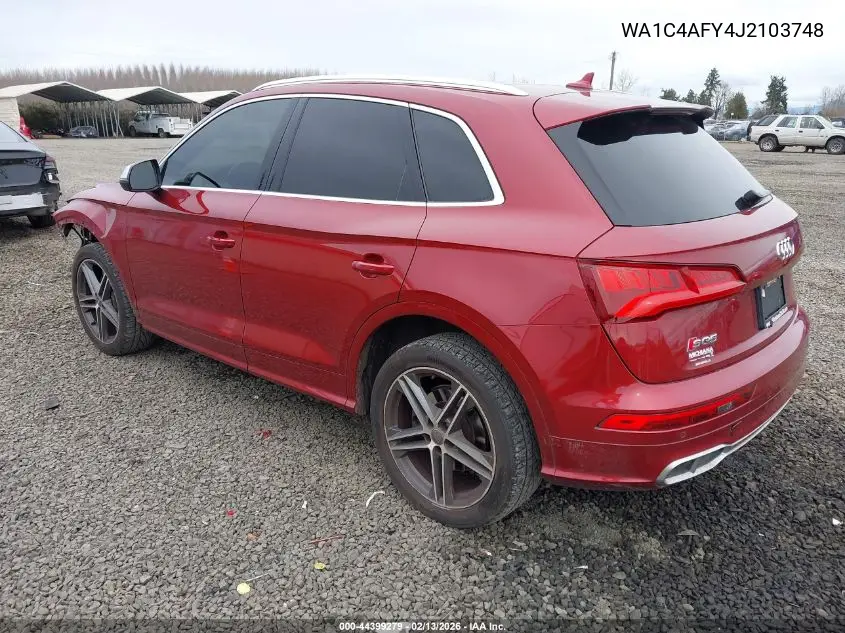 2018 Audi Sq5 3.0T Premium Plus VIN: WA1C4AFY4J2103748 Lot: 44399279