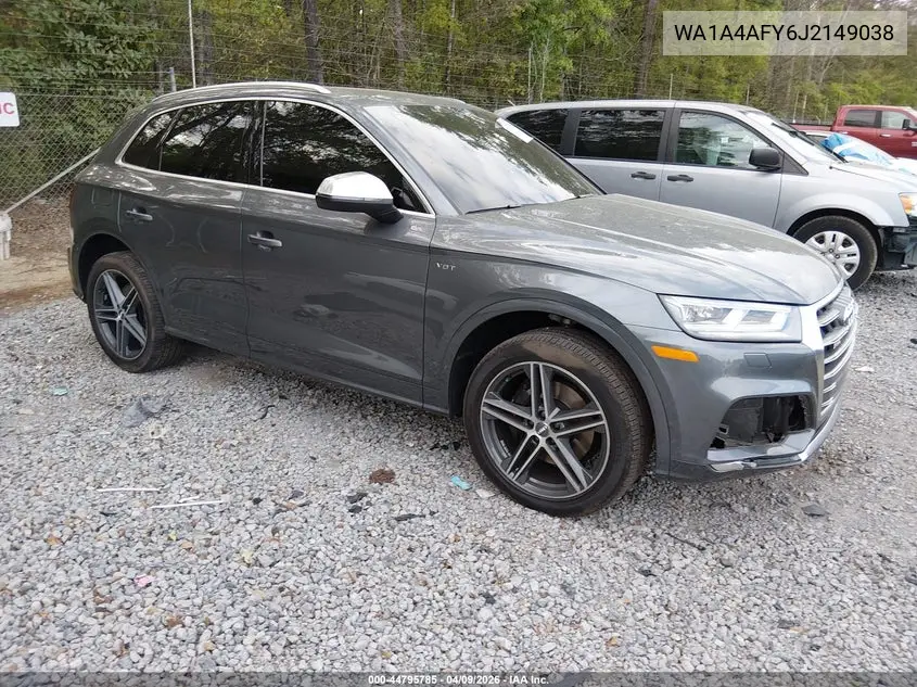 2018 Audi Sq5 3.0T Premium Plus VIN: WA1A4AFY6J2149038 Lot: 44795785