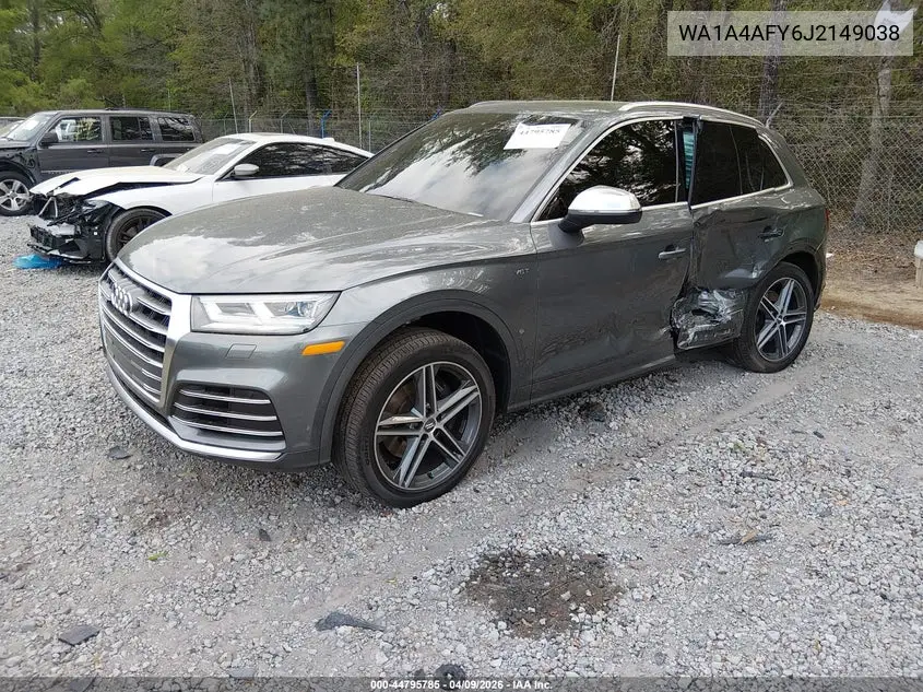2018 Audi Sq5 3.0T Premium Plus VIN: WA1A4AFY6J2149038 Lot: 44795785