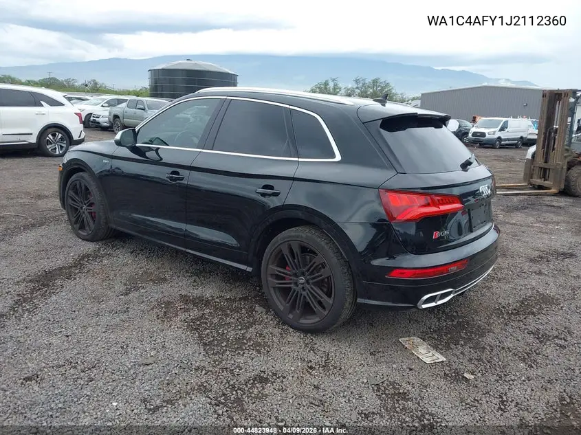 2018 Audi Sq5 3.0T Premium Plus VIN: WA1C4AFY1J2112360 Lot: 44823948