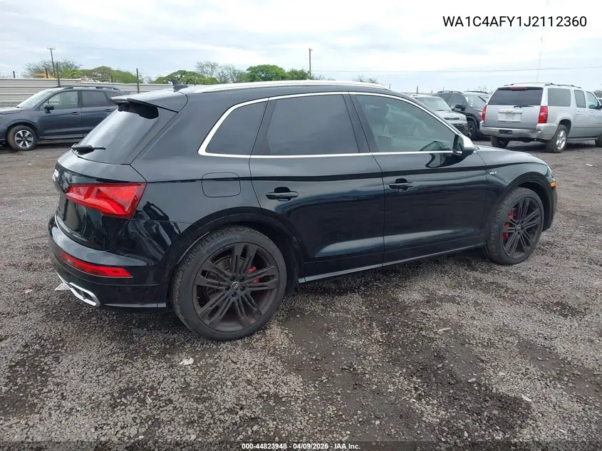 2018 Audi Sq5 3.0T Premium Plus VIN: WA1C4AFY1J2112360 Lot: 44823948