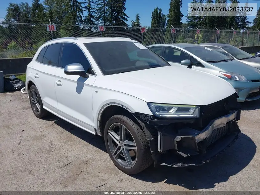 2018 Audi Sq5 3.0T Premium Plus VIN: WA1A4AFY0J2033737 Lot: 45028593