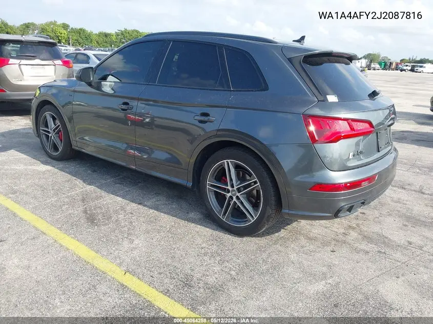 2018 Audi Sq5 3.0T Premium Plus VIN: WA1A4AFY2J2087816 Lot: 45064258
