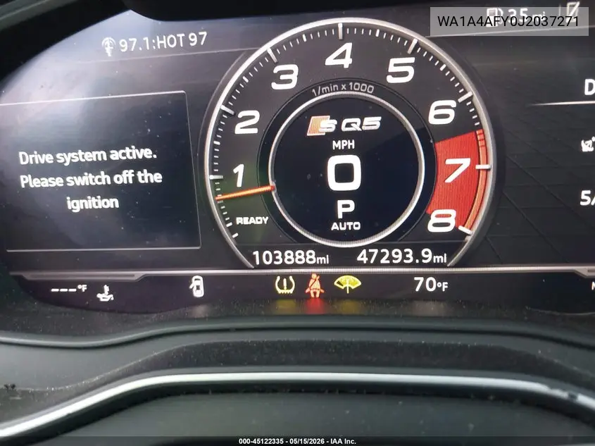 2018 Audi Sq5 3.0T Premium Plus VIN: WA1A4AFY0J2037271 Lot: 45122335
