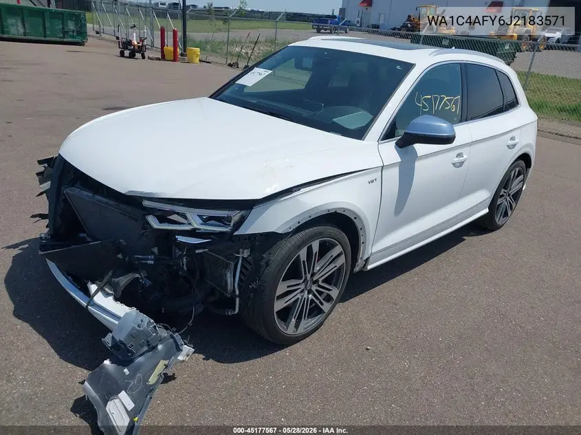 2018 Audi Sq5 3.0T Premium Plus VIN: WA1C4AFY6J2183571 Lot: 45177567