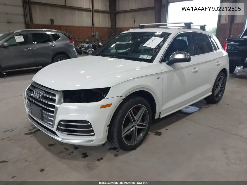 2018 Audi Sq5 3.0T Premium Plus VIN: WA1A4AFY9J2212505 Lot: 45462696