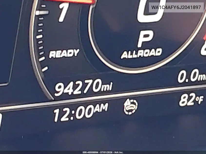 2018 Audi Sq5 3.0T Premium Plus VIN: WA1C4AFY6J2041897 Lot: 45506994