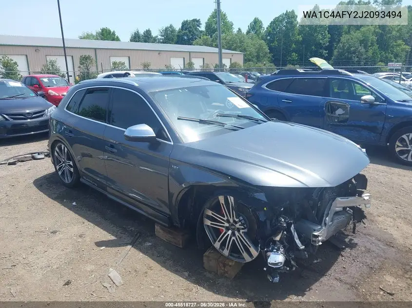2018 Audi Sq5 3.0T Premium Plus VIN: WA1C4AFY2J2093494 Lot: 45518727