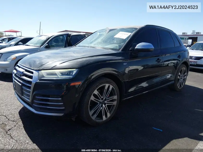 2018 Audi Sq5 3.0T Premium Plus VIN: WA1A4AFY2J2024523 Lot: 45519094