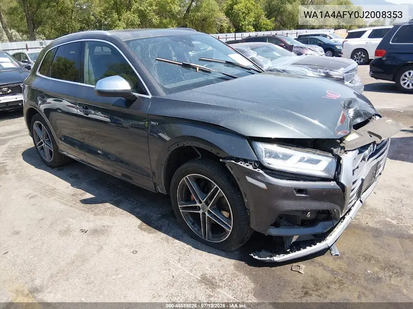 2018 Audi Sq5 3.0T Premium Plus VIN: WA1A4AFY0J2008353 Lot: 45588826