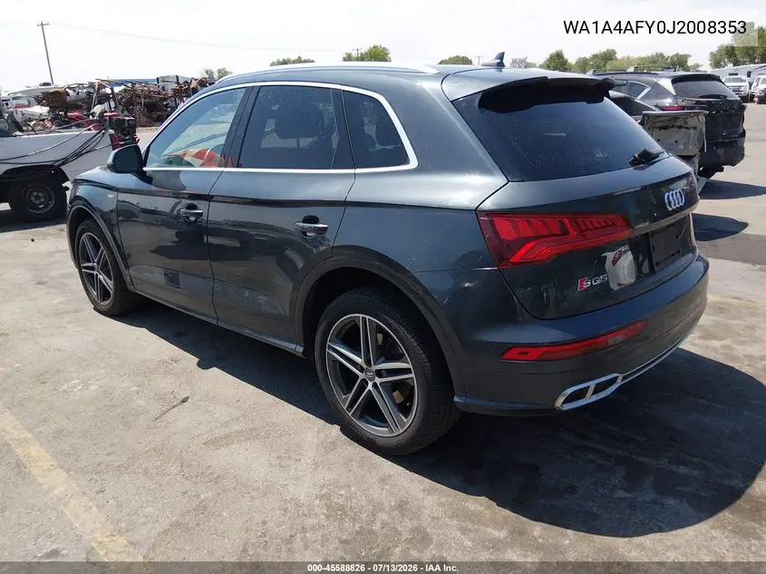 2018 Audi Sq5 3.0T Premium Plus VIN: WA1A4AFY0J2008353 Lot: 45588826