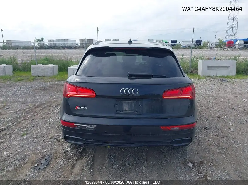 2019 Audi Sq5 VIN: WA1C4AFY8K2004464 Lot: 12629344
