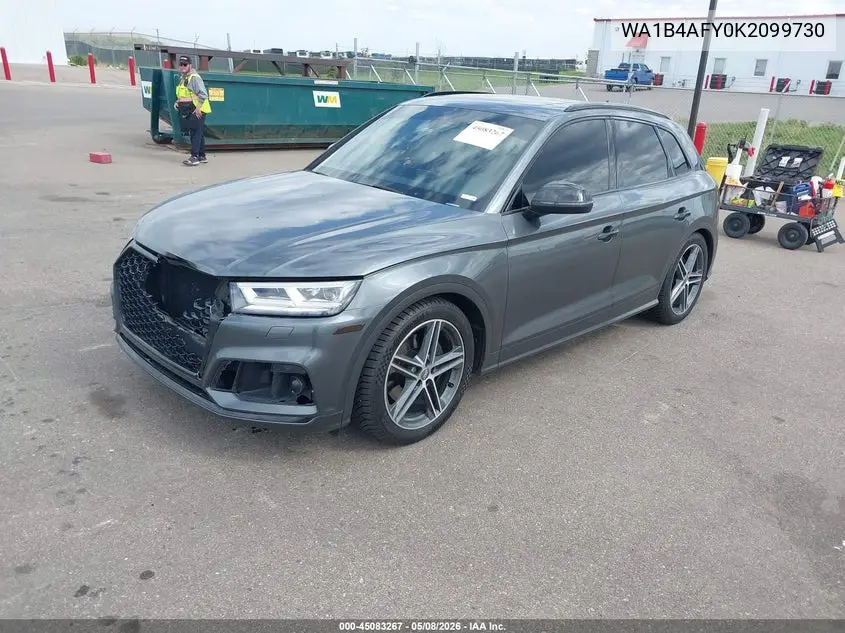2019 Audi Sq5 3.0T Premium VIN: WA1B4AFY0K2099730 Lot: 45083267