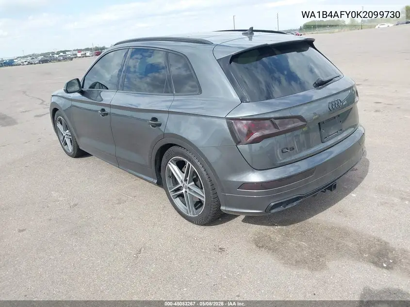 2019 Audi Sq5 3.0T Premium VIN: WA1B4AFY0K2099730 Lot: 45083267