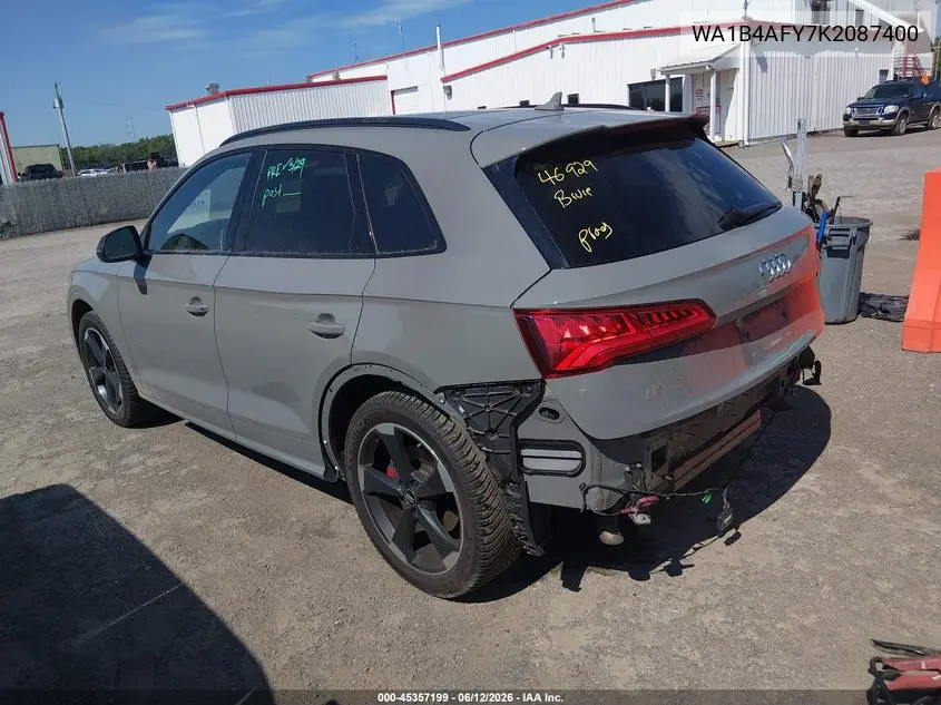 2019 Audi Sq5 3.0T Premium VIN: WA1B4AFY7K2087400 Lot: 45357199