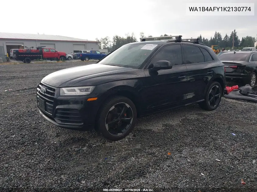 2019 Audi Sq5 3.0T Premium VIN: WA1B4AFY1K2130774 Lot: 45399027