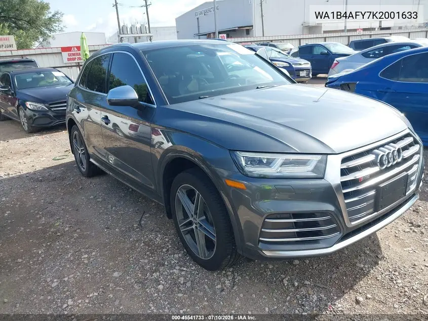 2019 Audi Sq5 3.0T Premium VIN: WA1B4AFY7K2001633 Lot: 45541733