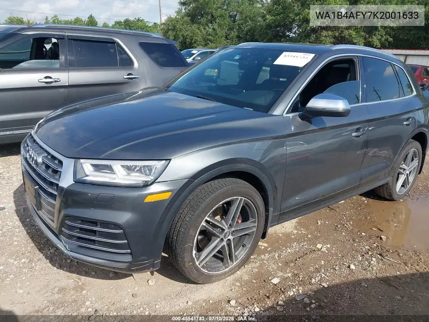 2019 Audi Sq5 3.0T Premium VIN: WA1B4AFY7K2001633 Lot: 45541733