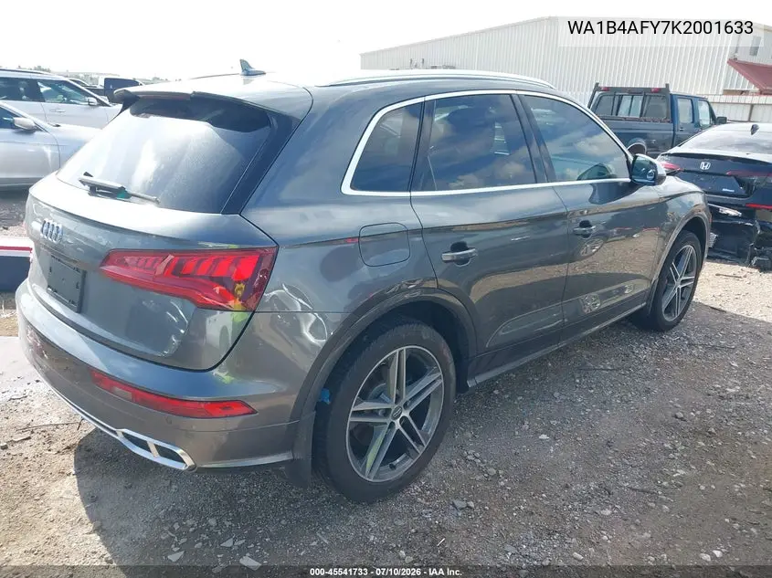 2019 Audi Sq5 3.0T Premium VIN: WA1B4AFY7K2001633 Lot: 45541733