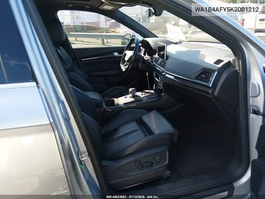 2019 Audi Sq5 3.0T Premium VIN: WA1B4AFY5K2001212 Lot: 45623603