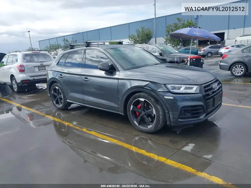 2020 Audi Sq5 Prestige Tfsi Quattro Tiptronic VIN: WA1C4AFY9L2012512 Lot: 44926140