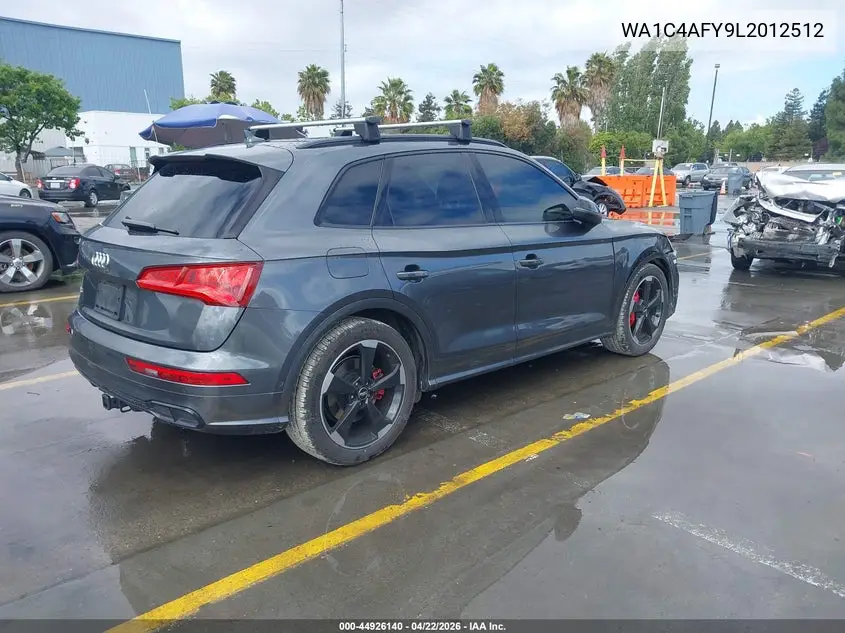 2020 Audi Sq5 Prestige Tfsi Quattro Tiptronic VIN: WA1C4AFY9L2012512 Lot: 44926140