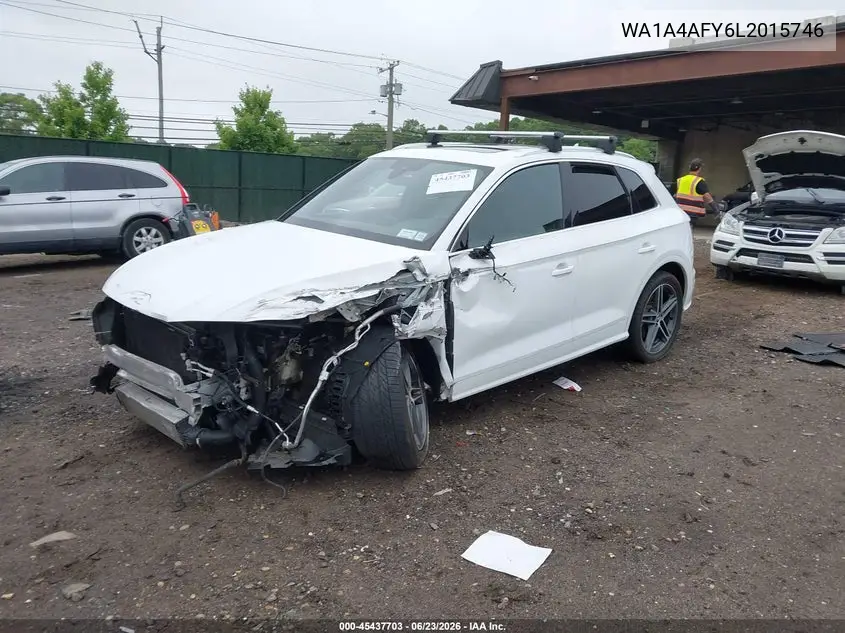 2020 Audi Sq5 Premium Tfsi Quattro Tiptronic VIN: WA1A4AFY6L2015746 Lot: 45437703