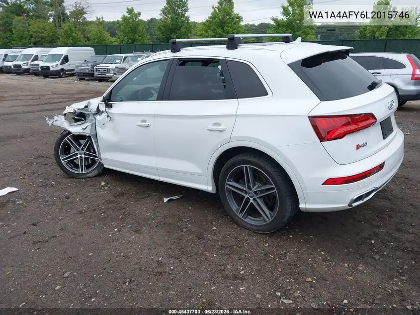 2020 Audi Sq5 Premium Tfsi Quattro Tiptronic VIN: WA1A4AFY6L2015746 Lot: 45437703