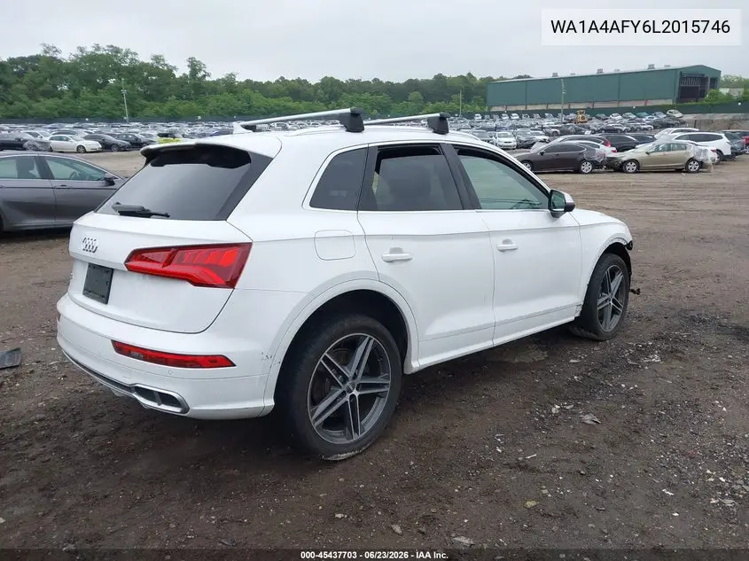 2020 Audi Sq5 Premium Tfsi Quattro Tiptronic VIN: WA1A4AFY6L2015746 Lot: 45437703