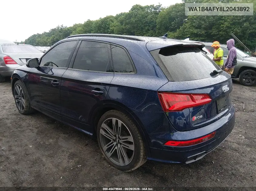 2020 Audi Sq5 Premium Plus Tfsi Quattro Tiptronic VIN: WA1B4AFY8L2043892 Lot: 45479946