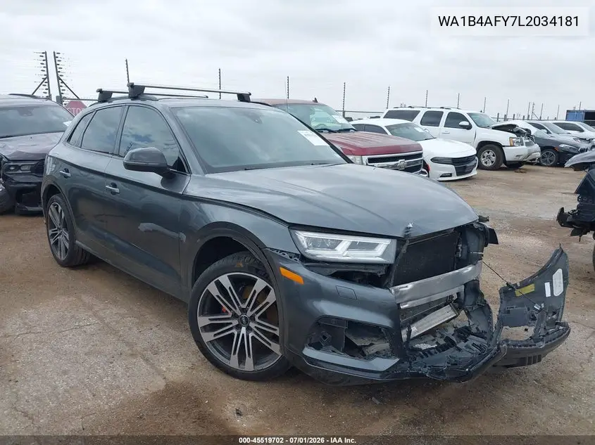 2020 Audi Sq5 Premium Plus Tfsi Quattro Tiptronic VIN: WA1B4AFY7L2034181 Lot: 45519702