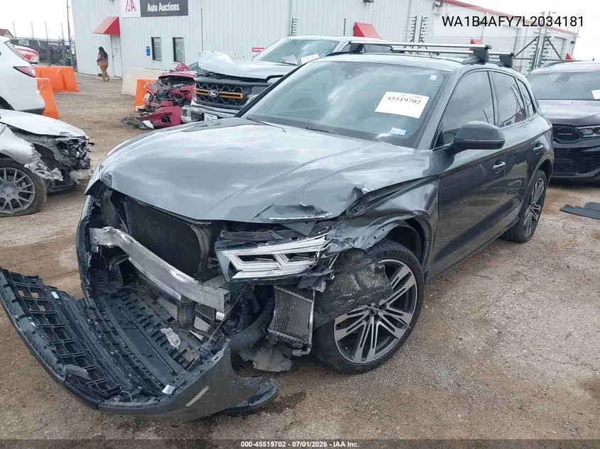 2020 Audi Sq5 Premium Plus Tfsi Quattro Tiptronic VIN: WA1B4AFY7L2034181 Lot: 45519702