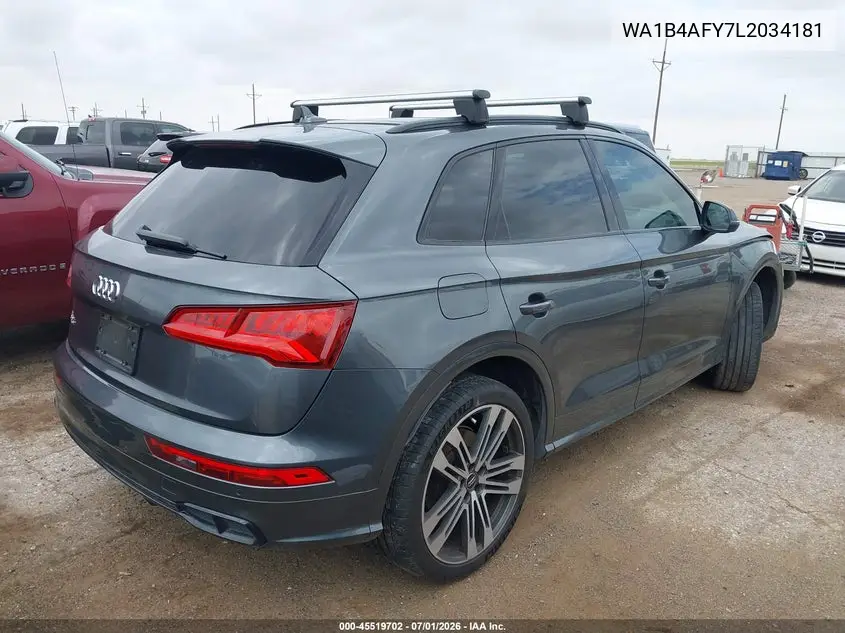 2020 Audi Sq5 Premium Plus Tfsi Quattro Tiptronic VIN: WA1B4AFY7L2034181 Lot: 45519702