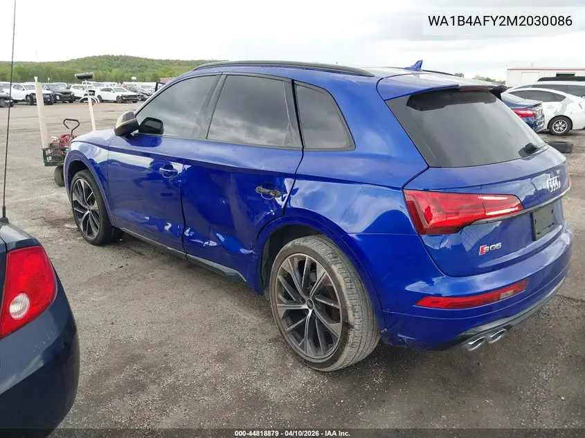 2021 Audi Sq5 Premium Plus Tfsi Quattro Tiptronic VIN: WA1B4AFY2M2030086 Lot: 44818879