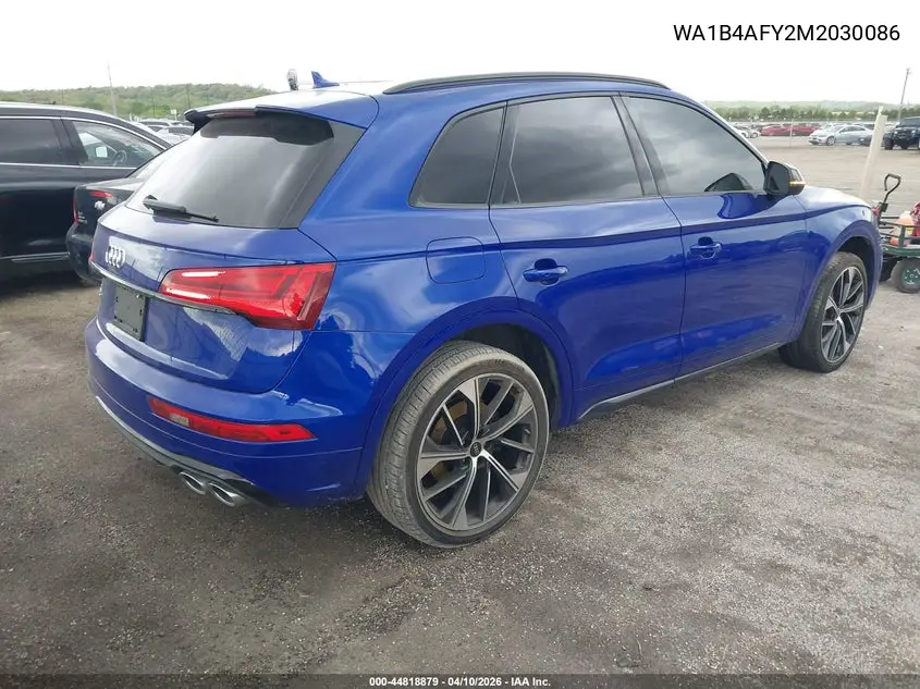 2021 Audi Sq5 Premium Plus Tfsi Quattro Tiptronic VIN: WA1B4AFY2M2030086 Lot: 44818879
