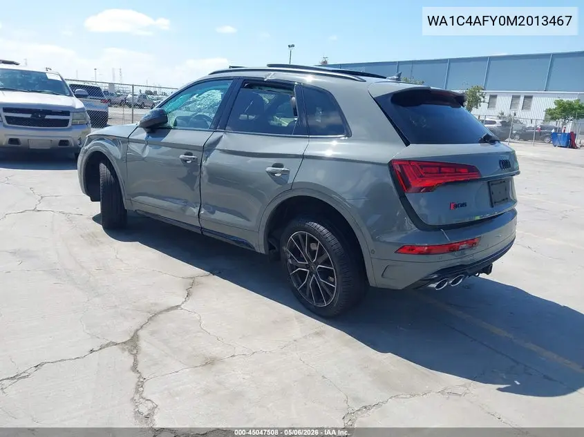 2021 Audi Sq5 Prestige Tfsi Quattro Tiptronic VIN: WA1C4AFY0M2013467 Lot: 45047508