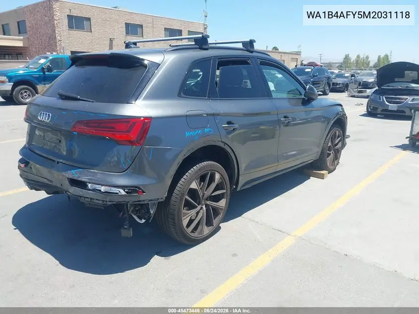 2021 Audi Sq5 Premium Plus Tfsi Quattro Tiptronic VIN: WA1B4AFY5M2031118 Lot: 45473446