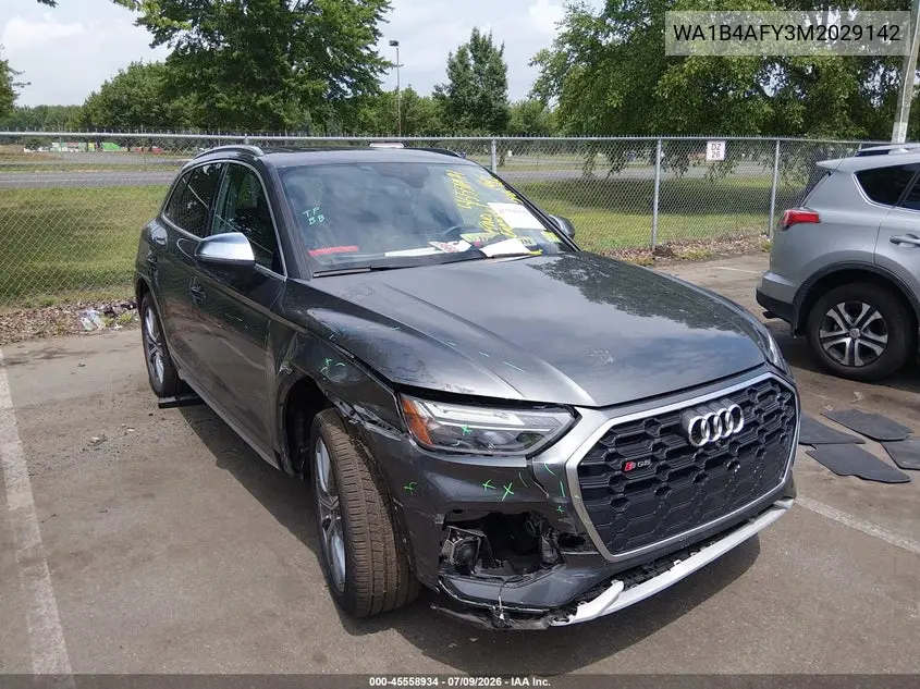 2021 Audi Sq5 Premium Plus Tfsi Quattro Tiptronic VIN: WA1B4AFY3M2029142 Lot: 45558934