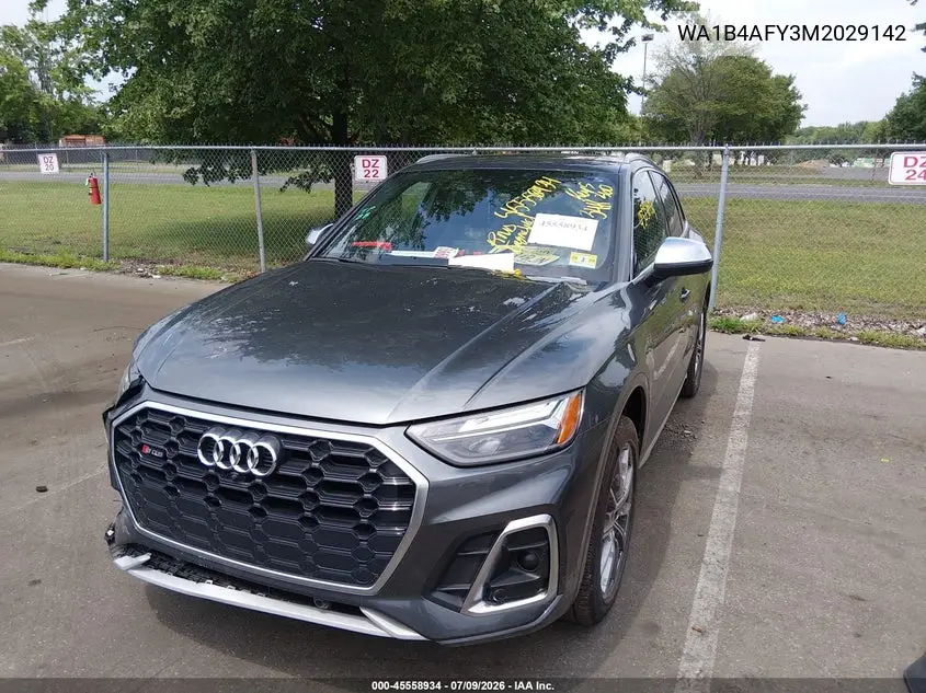2021 Audi Sq5 Premium Plus Tfsi Quattro Tiptronic VIN: WA1B4AFY3M2029142 Lot: 45558934
