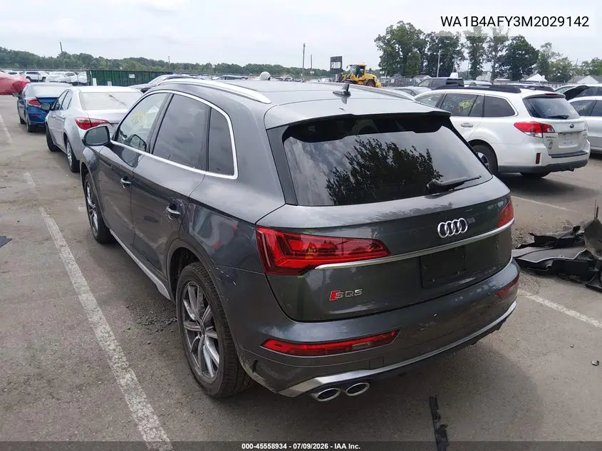 2021 Audi Sq5 Premium Plus Tfsi Quattro Tiptronic VIN: WA1B4AFY3M2029142 Lot: 45558934