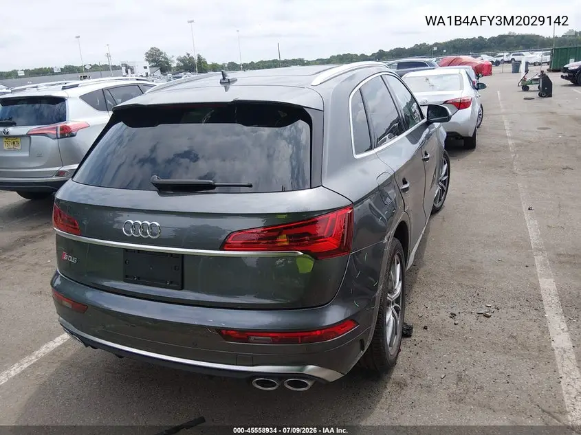 2021 Audi Sq5 Premium Plus Tfsi Quattro Tiptronic VIN: WA1B4AFY3M2029142 Lot: 45558934