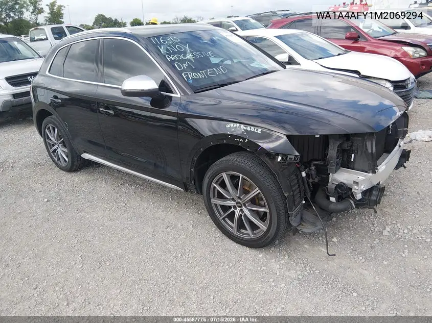 2021 Audi Sq5 Premium Tfsi Quattro Tiptronic VIN: WA1A4AFY1M2069294 Lot: 45587775