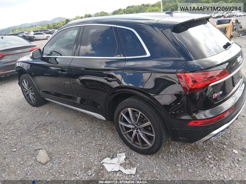 2021 Audi Sq5 Premium Tfsi Quattro Tiptronic VIN: WA1A4AFY1M2069294 Lot: 45587775
