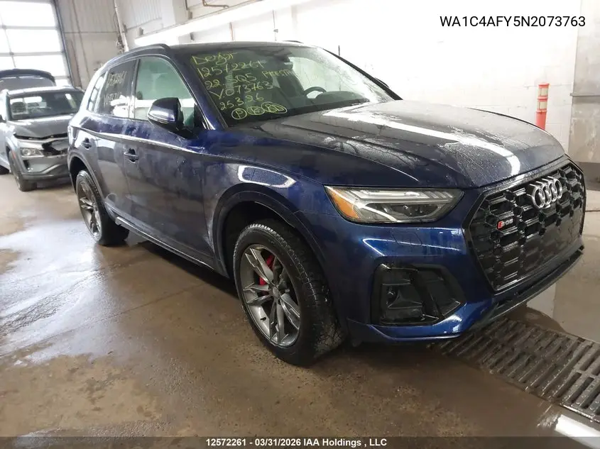 2022 Audi Sq5 Prestige VIN: WA1C4AFY5N2073763 Lot: 12572261